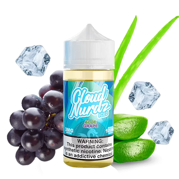 جویس آلوئه ورا انگور یخ کلود نوردز (100میل) CLOUD NURDZ ICED ALOE GRAPE