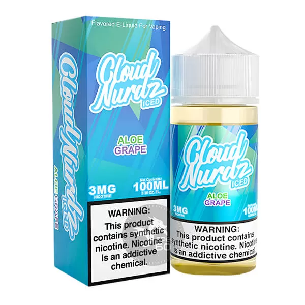 جویس آلوئه ورا انگور یخ کلود نوردز (100میل) CLOUD NURDZ ICED ALOE GRAPE - Image 2