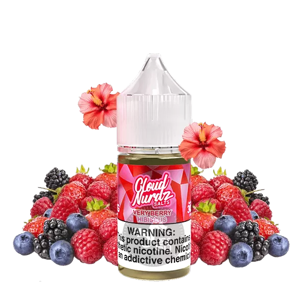 سالت تمشک شاتوت کلود نوردز (30میل) CLOUD NURDZ VERY BERRY HIBISCUS