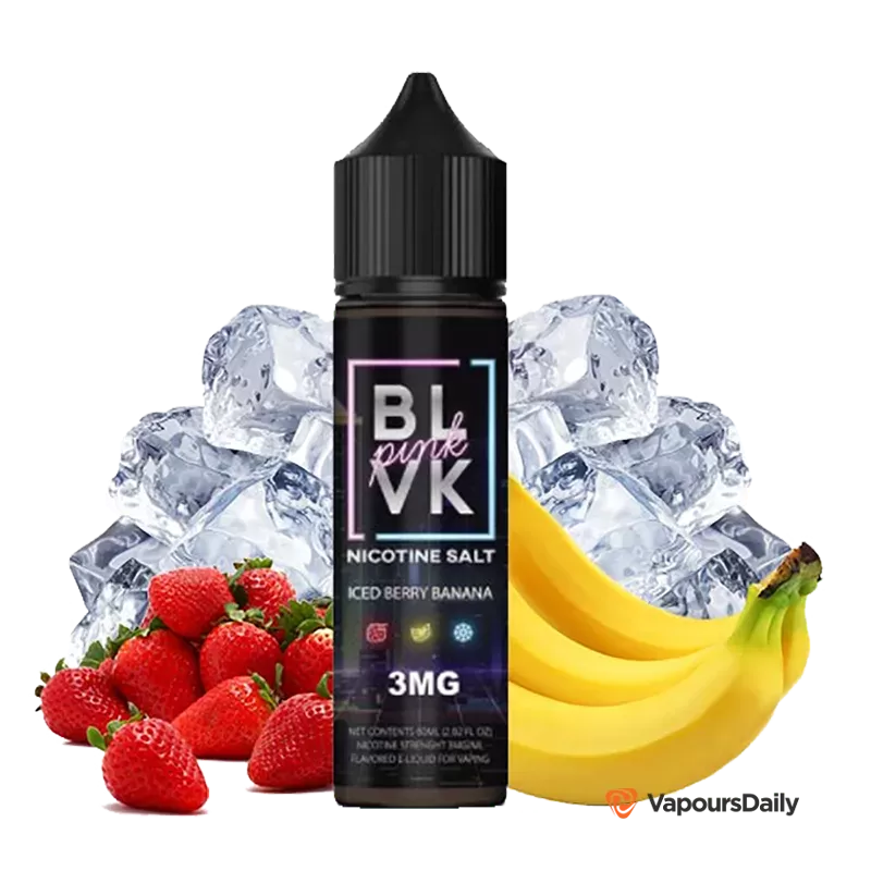 جویس توت فرنگی موز یخ بی ال وی کی (60میل) BLVK ICED BERRY BANANA–PINK SERIES