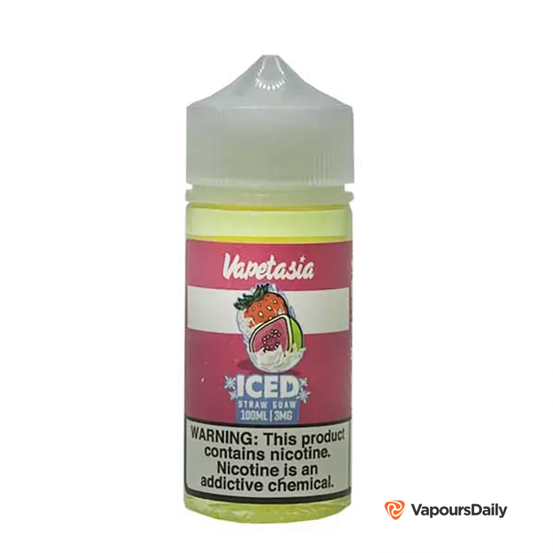 جویس توتفرنگی گواوا یخ ویپ تازیا (100میل) VAPETASIA ICED STRAW GUAW - Image 2