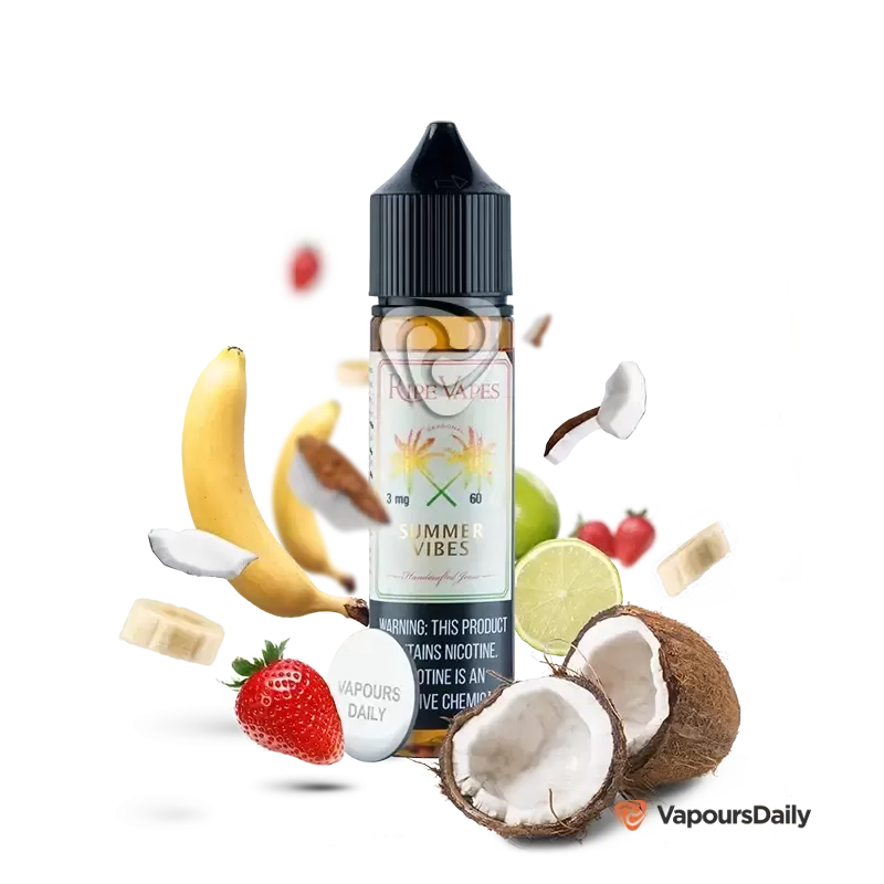 جویس نارگیل موز لیمو توت فرنگی رایپ ویپز (60 میل) Ripe Vapes Summer Vibes