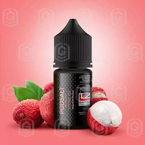 سالت نیکوتین سرخالو یخ پاد سالت | Pod Salt Lychee Ice SaltNic - Image 2