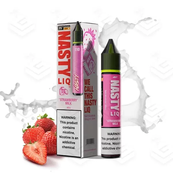 سالت سری جدید شیر توت فرنگی کمپانی نستی | Nasty LIQ 110 Strawberry Milk Salt nic 30ml