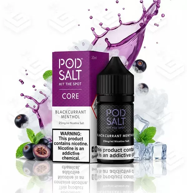 سالت انگورفرنگی نعنا کمپانی پاد سالت | Pod Salt CORE – blackcurrant menthol 30ml