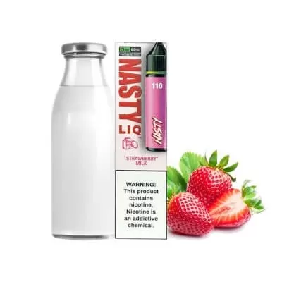 سالت سری جدید شیر توت فرنگی کمپانی نستی | Nasty LIQ 110 Strawberry Milk Salt nic 30ml - Image 2