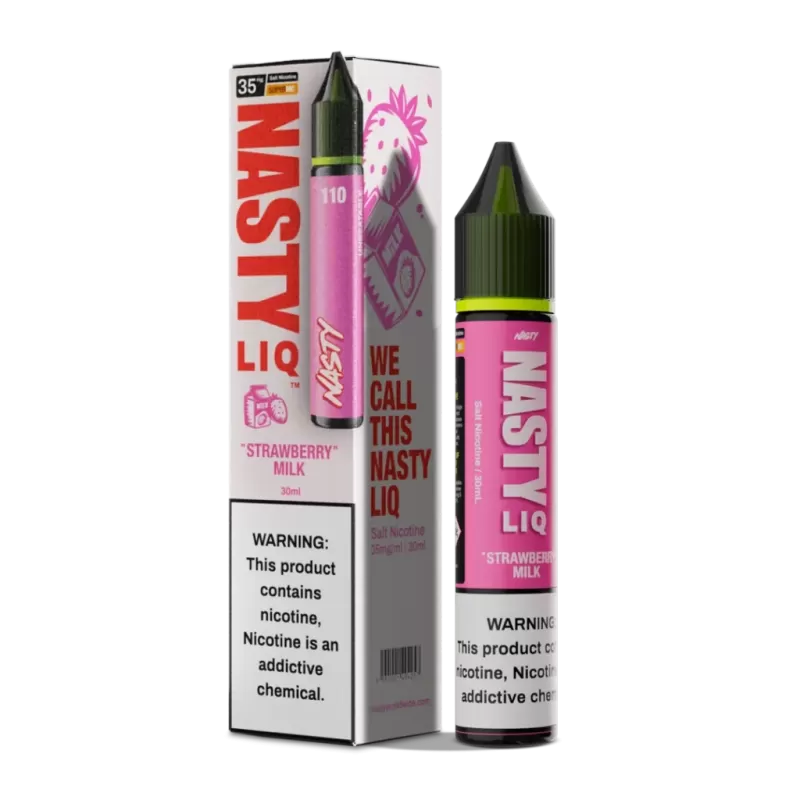 سالت سری جدید شیر توت فرنگی کمپانی نستی | Nasty LIQ 110 Strawberry Milk Salt nic 30ml - Image 3