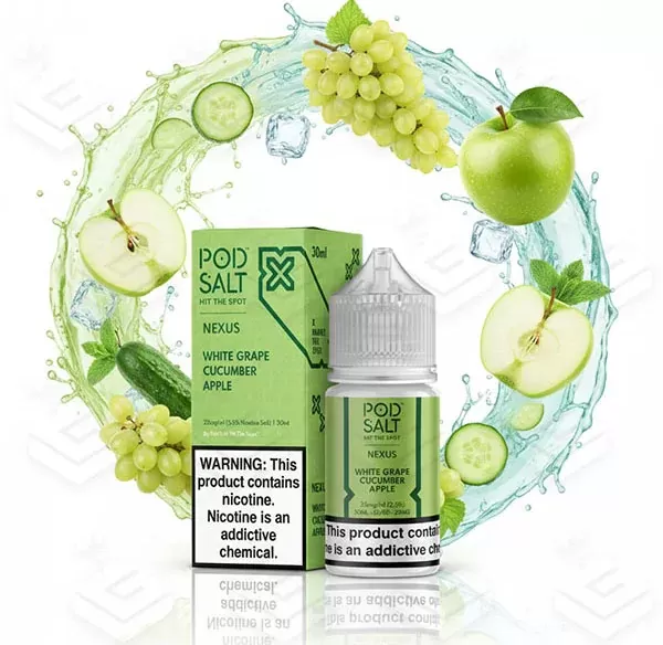 سالت انگور و سیب سبز خیار کمپانی پاد سالت | Pod Salt NEXUS – White Grape Cucumber Apple 30ml