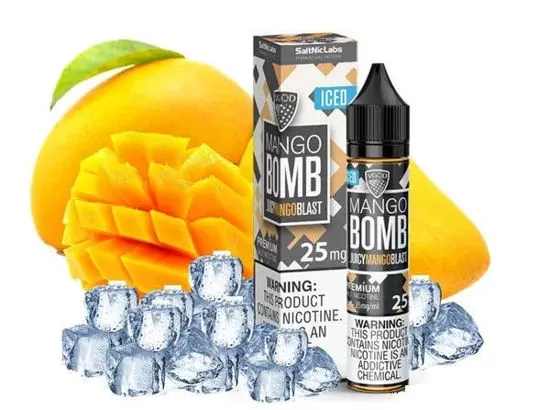 سالت بمب انبه یخ کمپانی ویگاد | VGOD Iced Mango Bomb SaltNic 30ml - Image 2