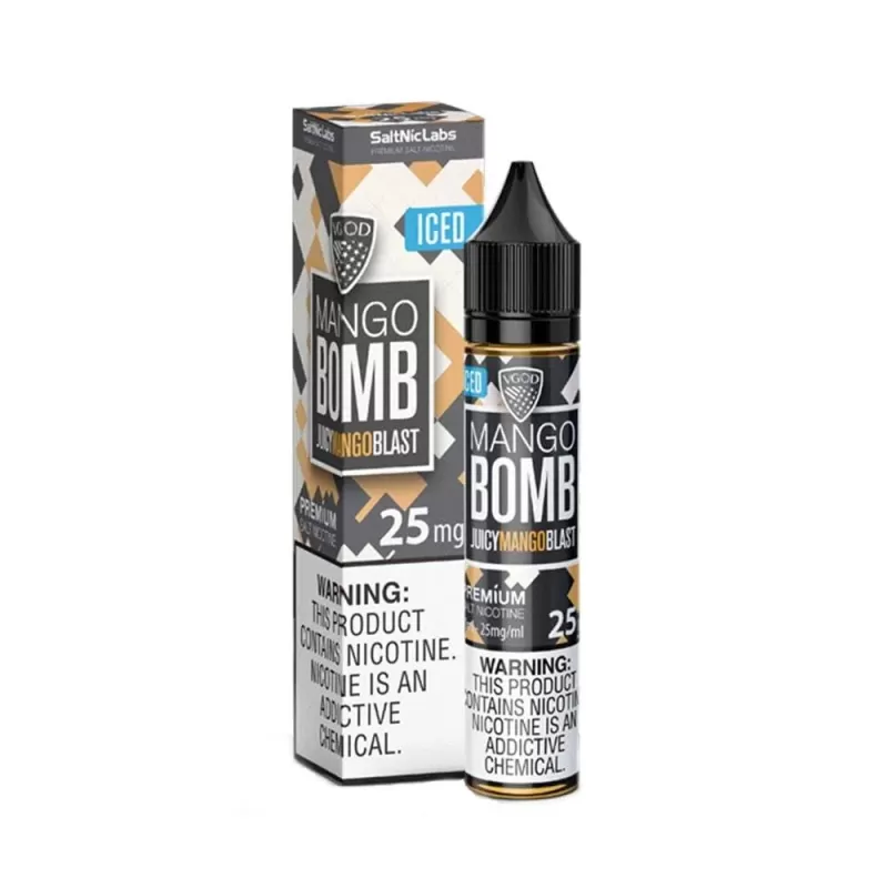سالت بمب انبه یخ کمپانی ویگاد | VGOD Iced Mango Bomb SaltNic 30ml - Image 3