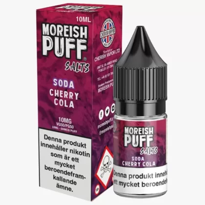 Moreish Puff – Cherry Cola 10mg 10ml – vape  juice med nikotin