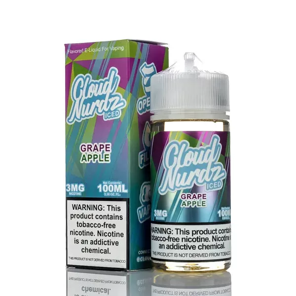 Cloud Nurdz E-Liquid - Grape Apple Iced - 100ml