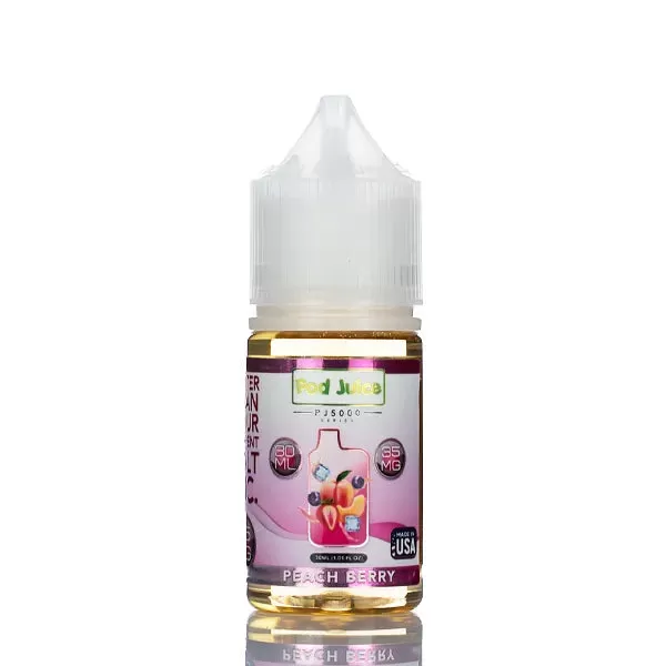 Pod Juice Salt PJ5000 - Peach Berry Ice - 30ml - Image 2