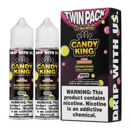 CANDY KING BubbleGum Collection - Pink Lemonade - 120ML E-Liquid (2x60mL Twin Pack)