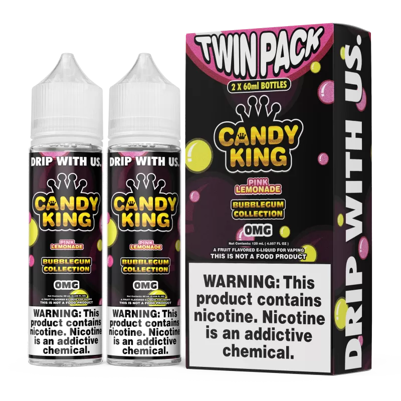 CANDY KING BubbleGum Collection - Pink Lemonade - 120ML E-Liquid (2x60mL Twin Pack)