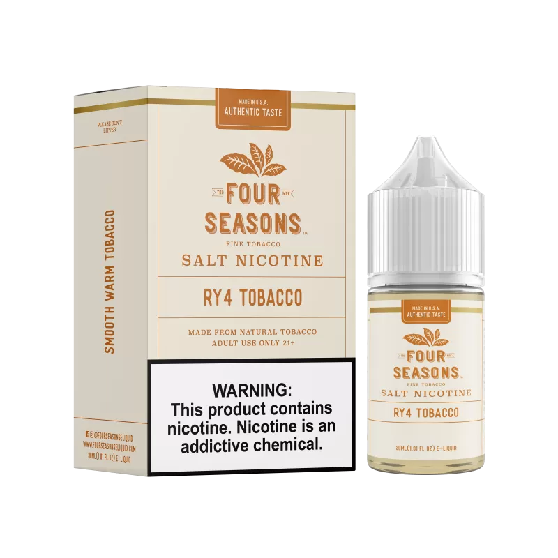 FOUR SEASONS SALTS - RY4 Tobacco - 30ML E-Liquid
