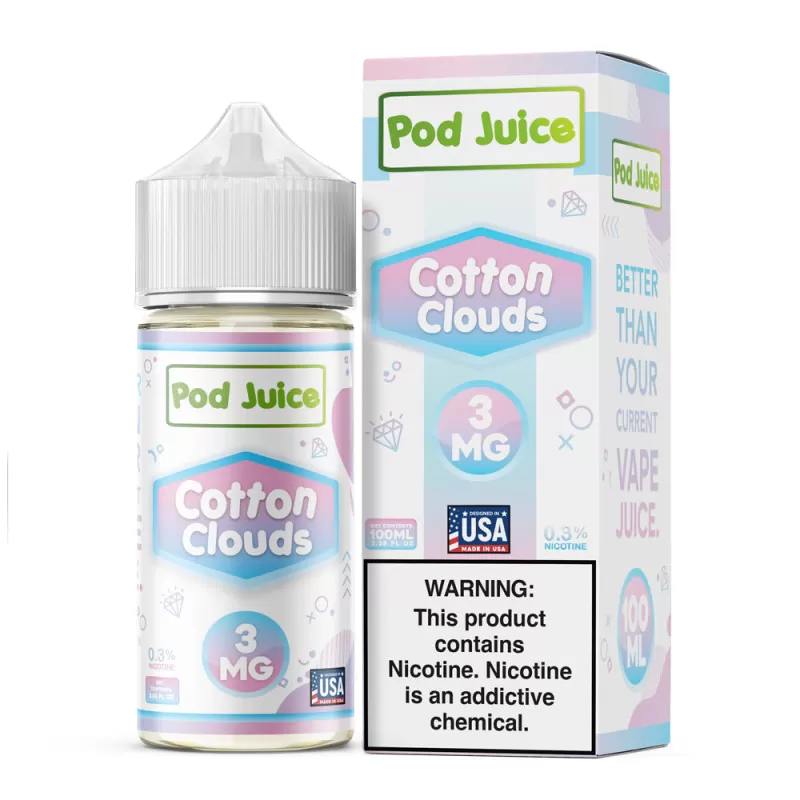 Pod Juice - Cotton Clouds - 100ML E-Liquid