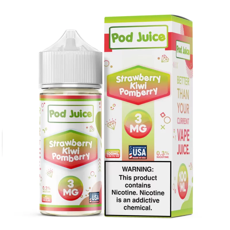 Pod Juice - Strawberry Kiwi Pomberry - 100ML E-Liquid