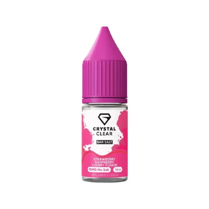 Crystal Clear Bar Salts Strawberry Raspberry Cherry Fusion Nic Salt Vape Juice