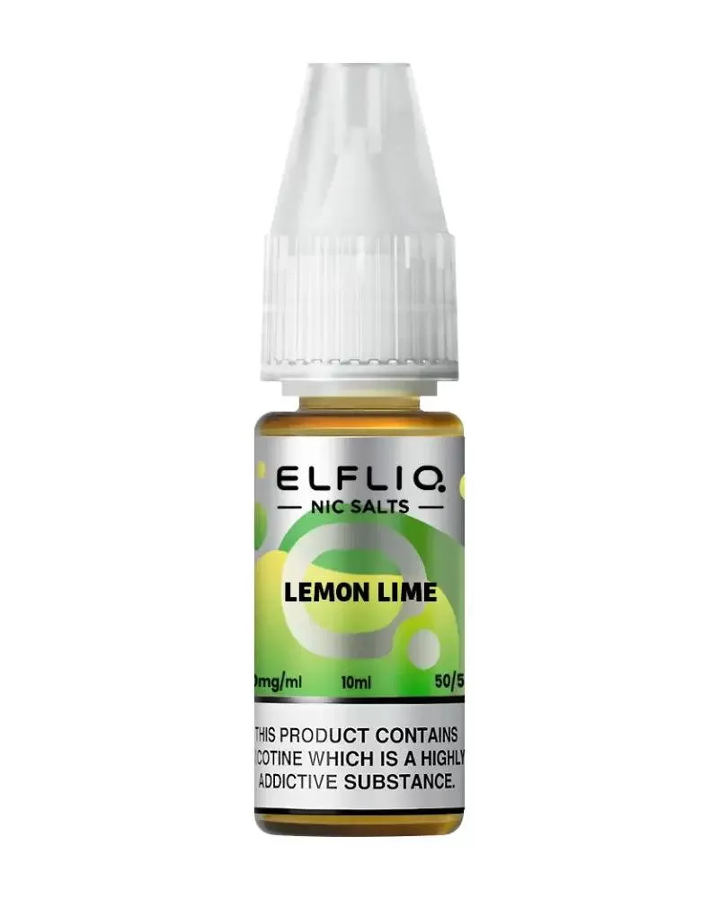 Elf Bar Elfliq Lemon Lime Nic Salt Vape Juice - Strength