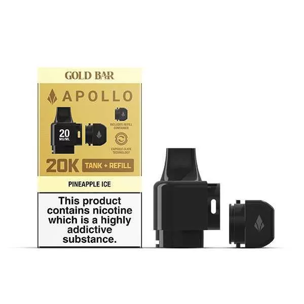Gold Bar Apollo 20K Prefilled Tank & Refill Pod