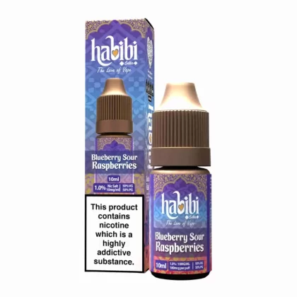 Habibi Blueberry Sour Raspberry Nic Salt Vape Juice - 10 Pack