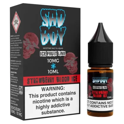 Sadboy Strawberry Blood Ice Nic Salt Vape Juice - 10 Pack
