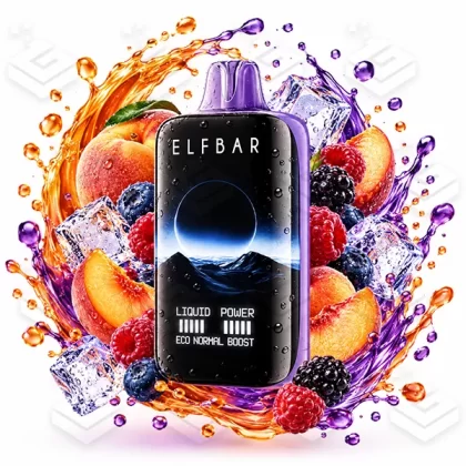پاد یکبار مصرف الف بار مون نایت طعم هلو و بری با ۴۰۰۰۰ پاف | ELF BAR Moonnight Peach Berry Disposable Vape 40000 Puffs