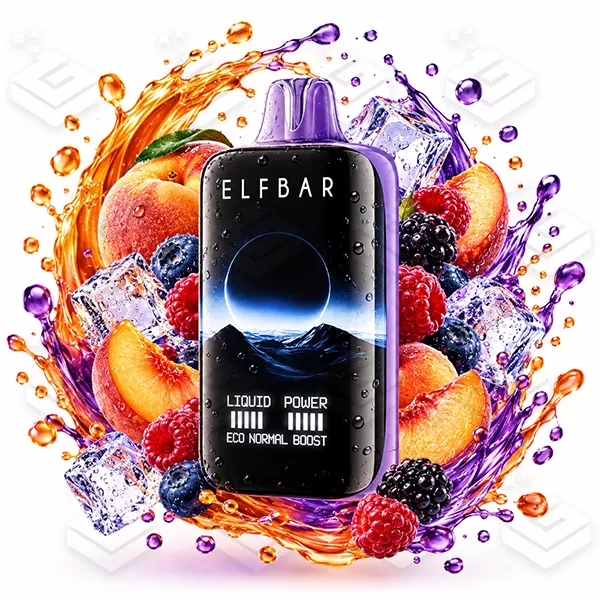 پاد یکبار مصرف الف بار مون نایت طعم هلو و بری با ۴۰۰۰۰ پاف | ELF BAR Moonnight Peach Berry Disposable Vape 40000 Puffs