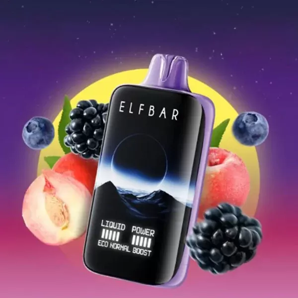 پاد یکبار مصرف الف بار مون نایت طعم هلو و بری با ۴۰۰۰۰ پاف | ELF BAR Moonnight Peach Berry Disposable Vape 40000 Puffs - Image 2