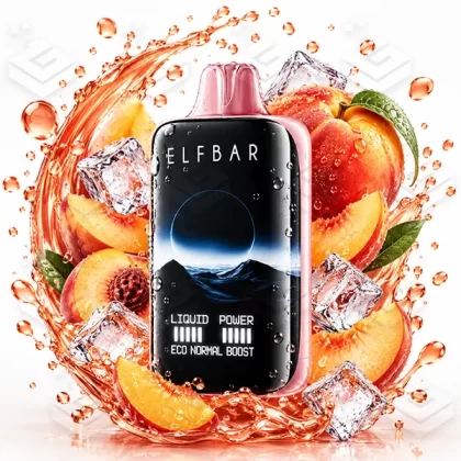 پاد یکبار مصرف الف بار مون نایت طعم هلو یخ با ۴۰۰۰۰ پاف | ELF BAR Moonnight Peach Ice Disposable Vape 40000 Puffs