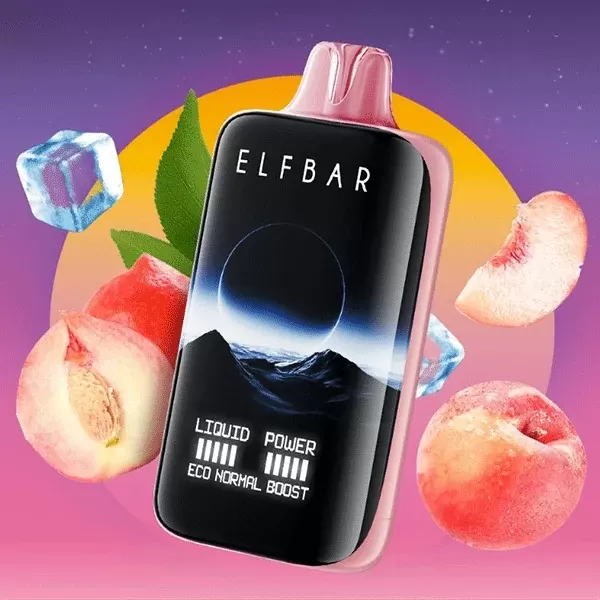 پاد یکبار مصرف الف بار مون نایت طعم هلو یخ با ۴۰۰۰۰ پاف | ELF BAR Moonnight Peach Ice Disposable Vape 40000 Puffs - Image 2