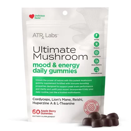 Ultimate Mushroom Gummies Apple Berry Flavor | 60 Count