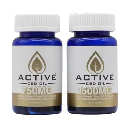 Active CBD Oil Capsules 25mg per capsule 30ct or 60ct
