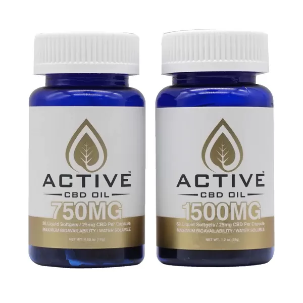 Active CBD Oil Capsules 25mg per capsule 30ct or 60ct