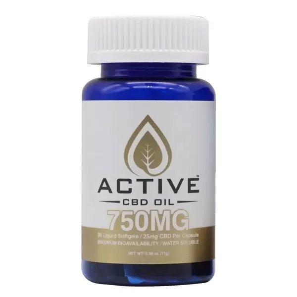 Active CBD Oil Capsules 25mg per capsule 30ct or 60ct - Image 2