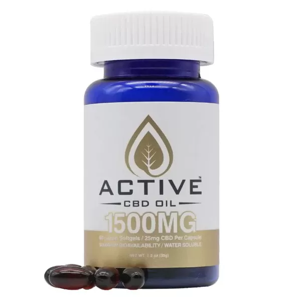 Active CBD Oil Capsules 25mg per capsule 30ct or 60ct - Image 3