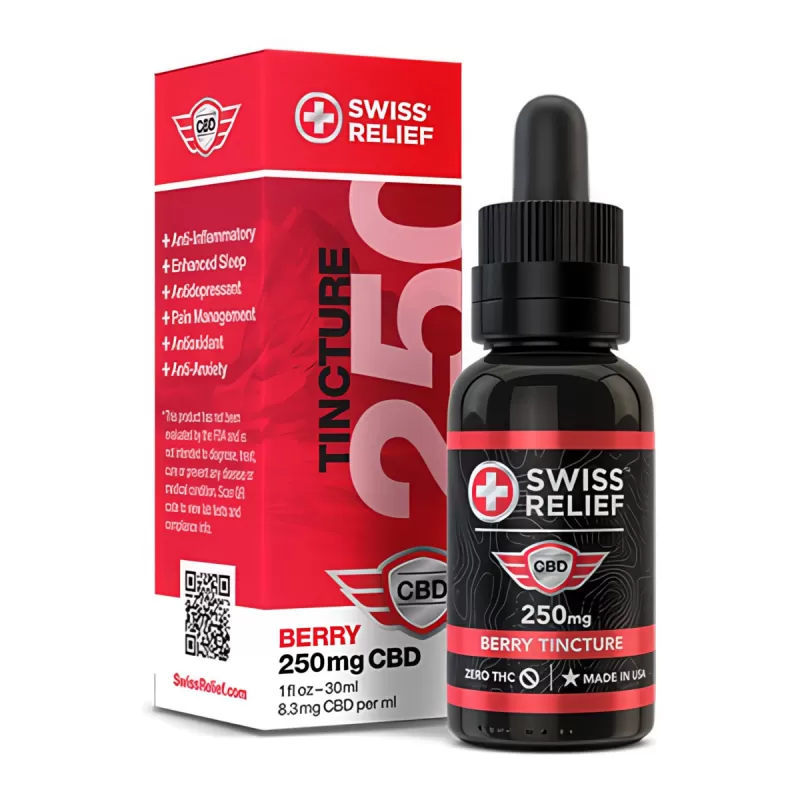Swiss Relief Berry CBD Oil Tincture 500-3000mg