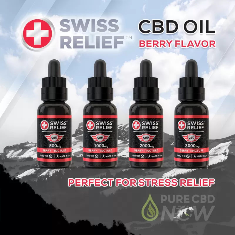 Swiss Relief Berry CBD Oil Tincture 500-3000mg - Image 2