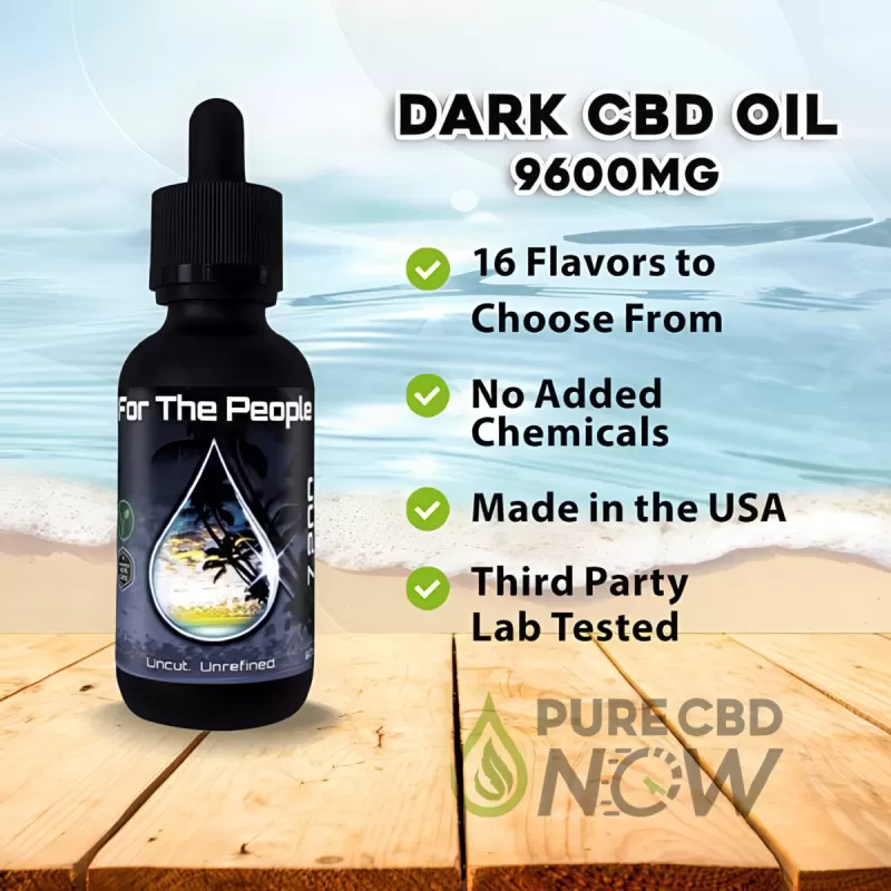 CBD For The People – Dark CBD Oil Tincture 9600mg 60ml - Image 3