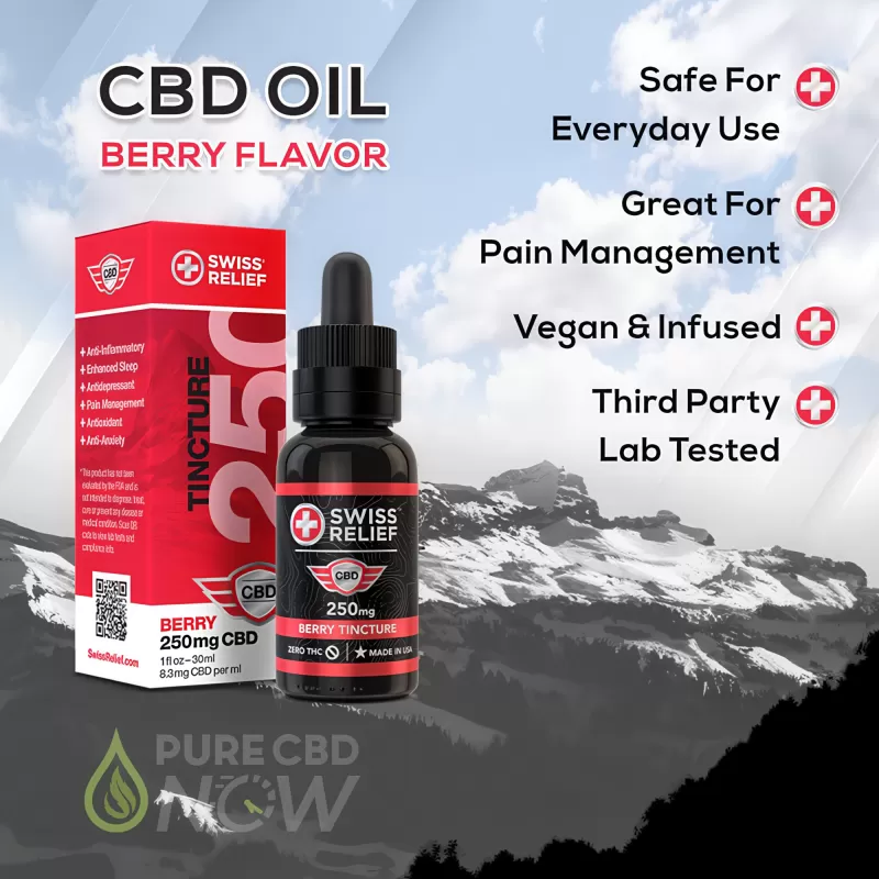 Swiss Relief Berry CBD Oil Tincture 500-3000mg - Image 3