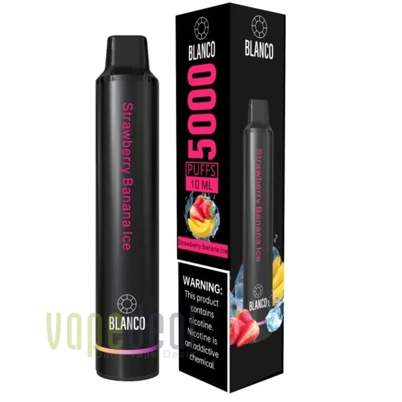 Blanco Rechargeable Disposable 5000 Puffs - Strawberry Banana Ice