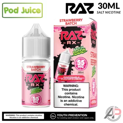 Pod Juice x Raz Strawberry Batch Salt Nicotine 30mL
