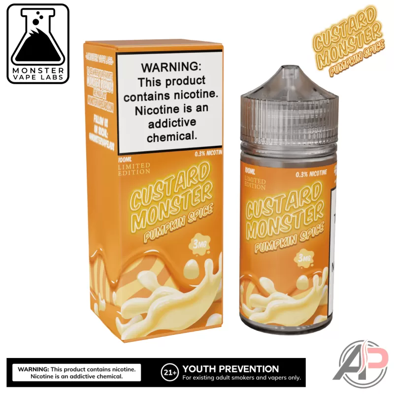 Pumpkin Spice E-Liquid By Custard Monster Vape Labs 100mL