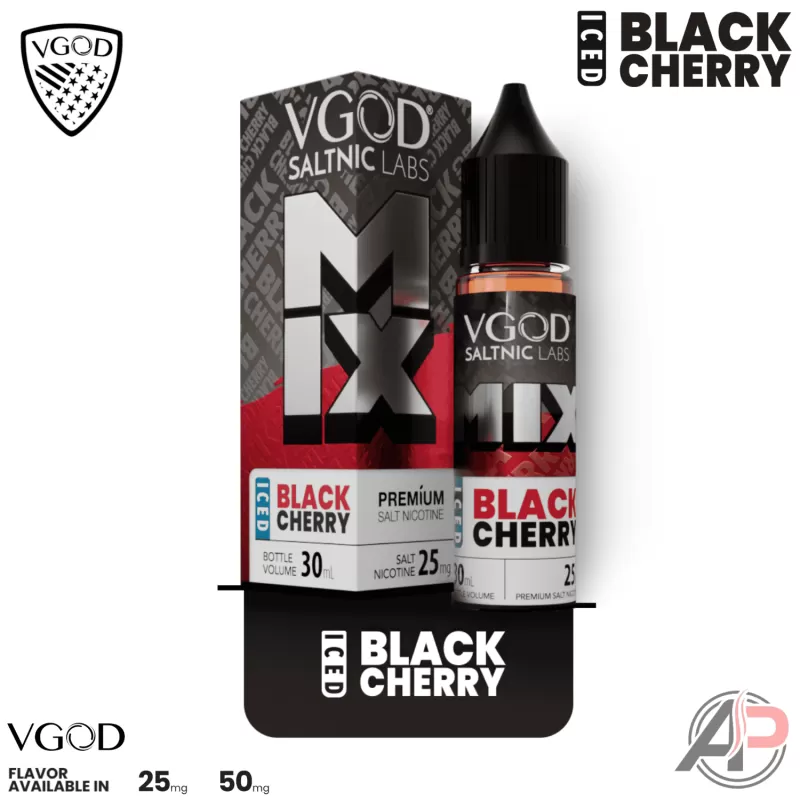 Vgod Mix Iced Black Cherry Salt Nicotine 30mL - Image 2