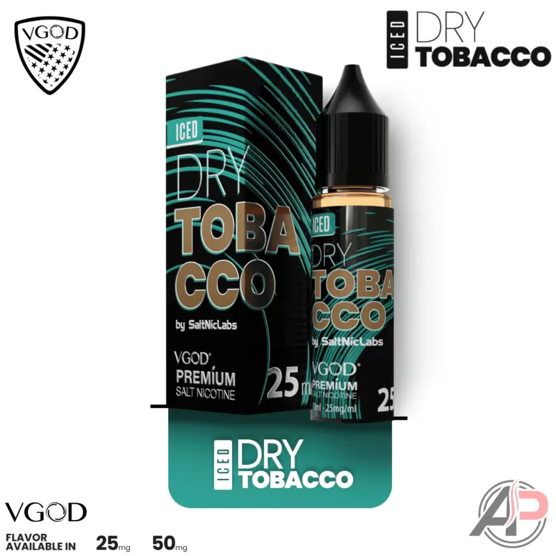 Vgod Iced Dry Tobacco Salt Nicotine 30mL - Image 2