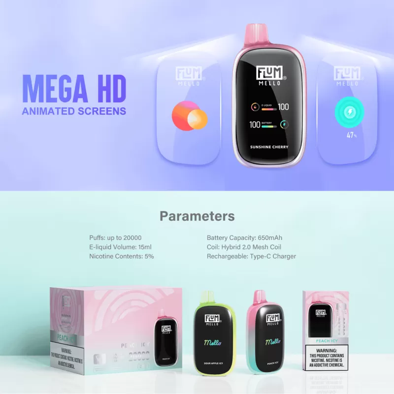 Flum Mello 20000 Puffs Disposable Vape Device - Image 3