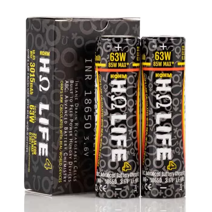 HOHM TECH LIFE 4 18650 3015MAH 22.1A BATTERY - Image 2