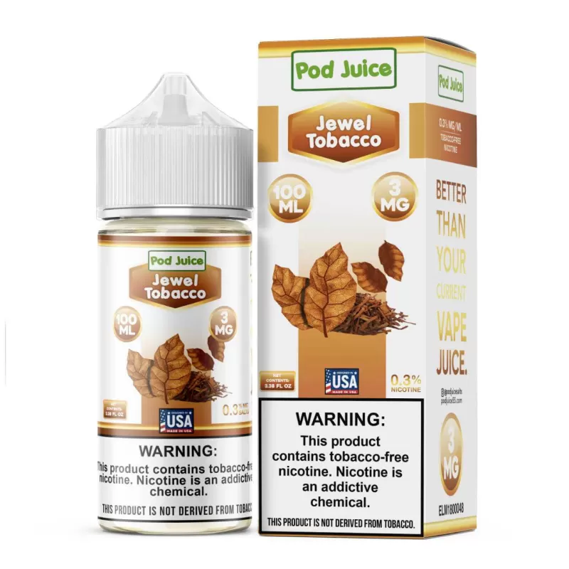 Pod Juice Jewel Tobacco Tobacco Free Nicotine E-Juice 100ml