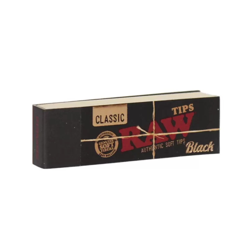 Raw Soft Tips Black Pack of 1 | 50 Count Classic